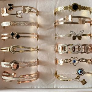 Anti tarnish cuffs bracelets