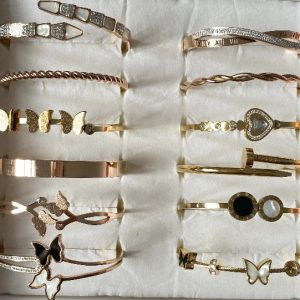 Anti tarnish cuffs bracelets